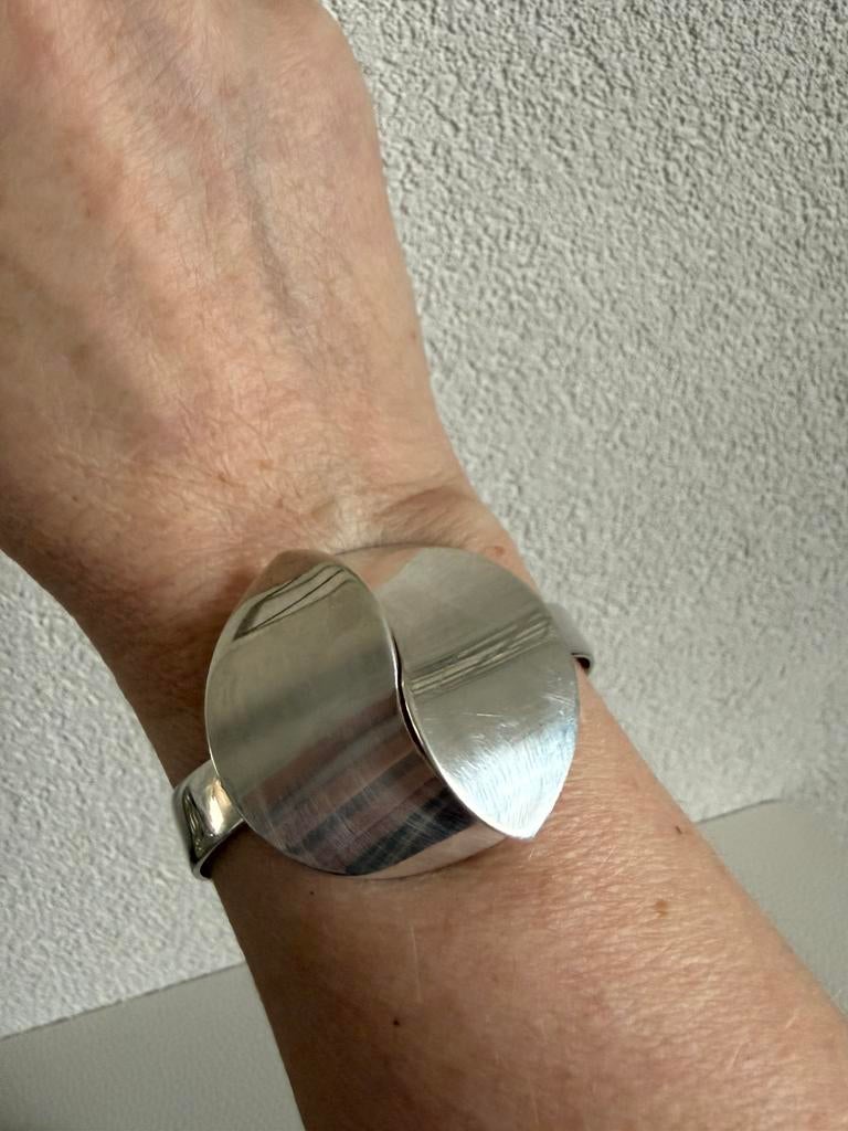 H140/Massief Zilveren ALTON Modernist armband ZWEDEN, Gebruikt, Verzenden, X, Zilver