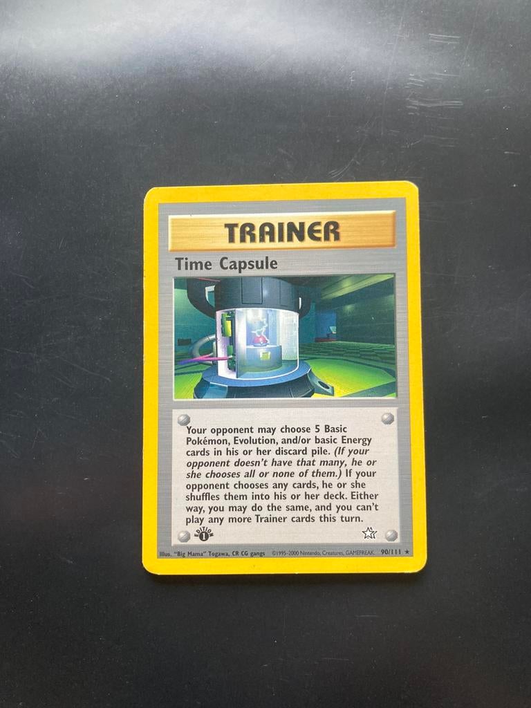 Pokemon kaart Time Capsule 1st Edition, Ophalen of Verzenden, Zo goed als nieuw