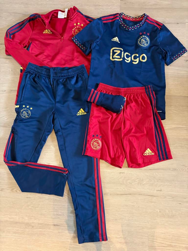 Ajax uittenue, trainingspak en sokken - maat 164 (13-14 jaar, Maat XS of kleiner, Ophalen of Verzenden, Gebruikt, Set