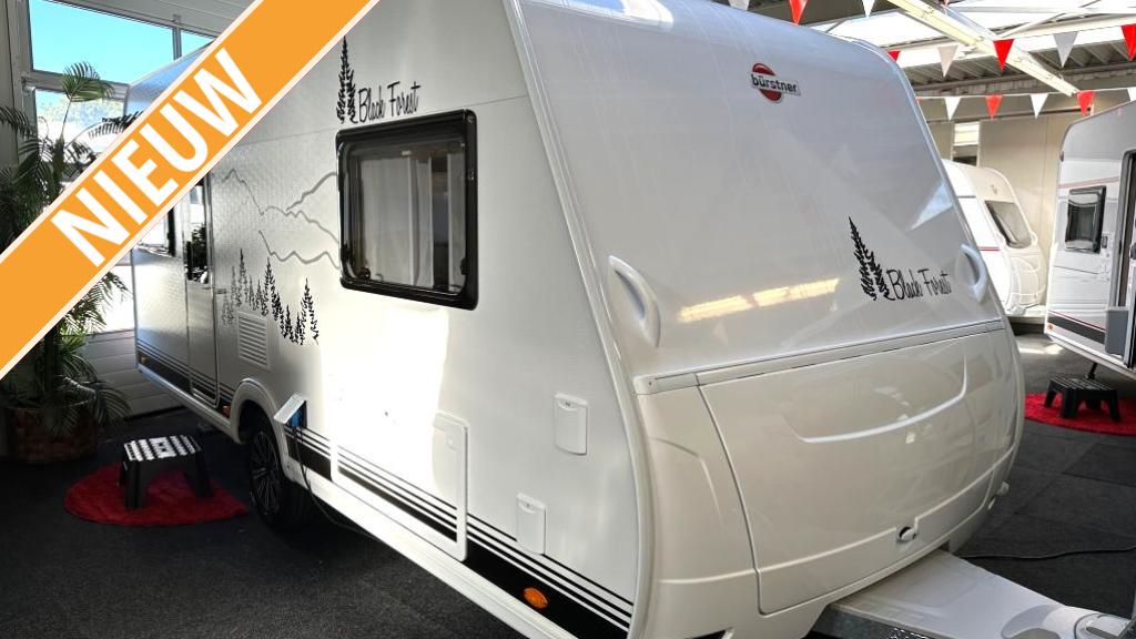Bürstner Premio Black Forest 455 TS - FRANS BED, Caravans en Kamperen, Rondzit, Schokbreker, Bedrijf, 5 tot 6 meter