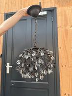Mooie lamp met kristallen, circa 30 cm doorsnee, Ophalen, Gebruikt, Metaal