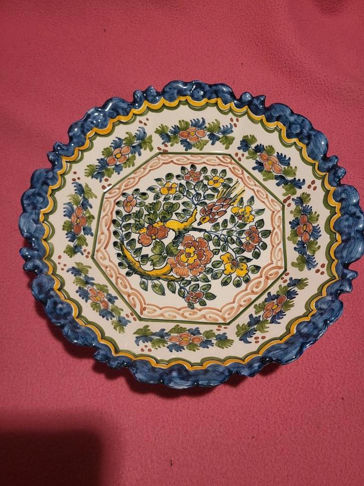 Makkum W. Oude Schaal/Wandbord - Handgeschilderd, 25 cm, Antiek en Kunst, Antiek | Wandborden en Tegels, Ophalen