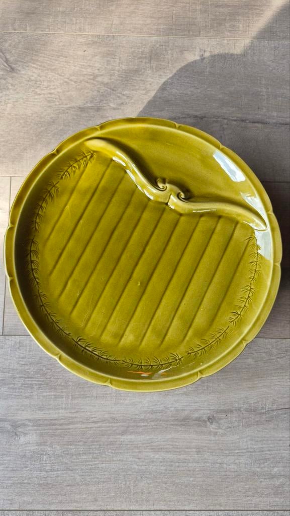 Groene Gien France borden, 8 stuks, Verzenden, Gebruikt, Overige stijlen, Bord(en)