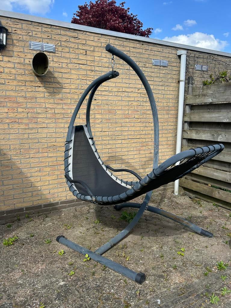 Comfortabele hangstoel voor buiten, Ophalen of Verzenden, Gebruikt, Metaal