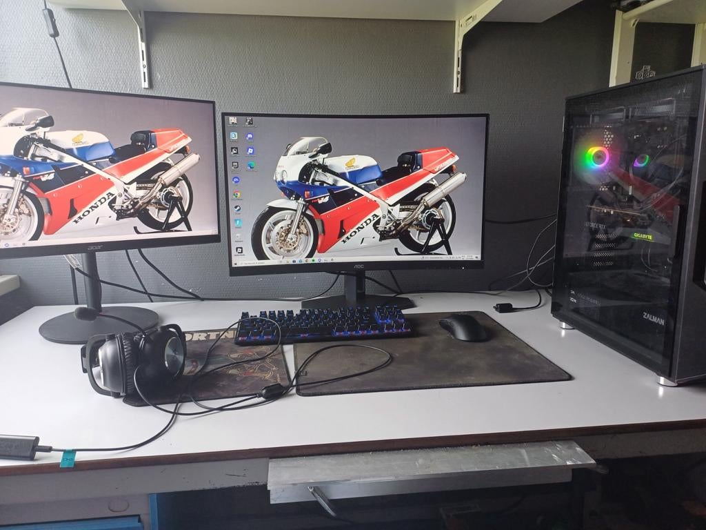 Volledige gaming setup, computer met Nvidia 3070 en een I9, Met monitor, 32 GB, Intel Core i9, Ophalen of Verzenden