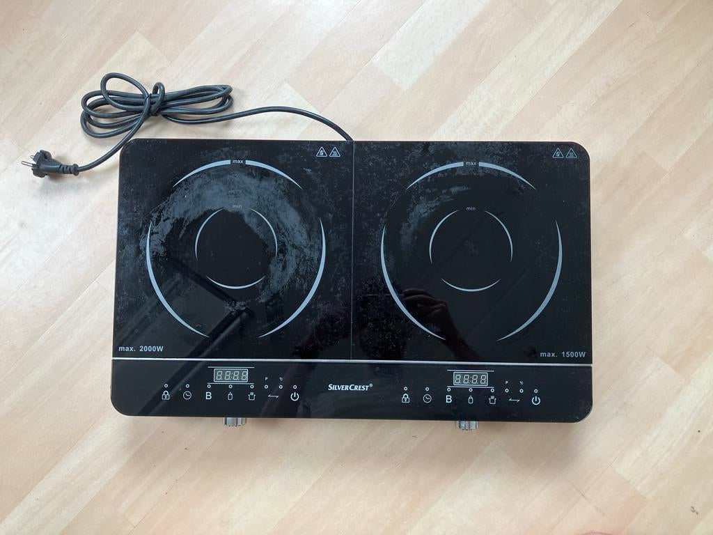 SilverCrest SDI 3500 B3 dubbele inductiekookplaat, Witgoed en Apparatuur, Kookplaten, Ophalen, Gebruikt, 3 kookzones of minder
