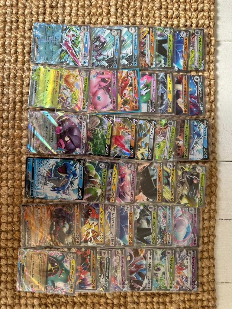 Pokemon ex en v - 42 kaarten, Ophalen of Verzenden, Zo goed als nieuw, Meerdere kaarten