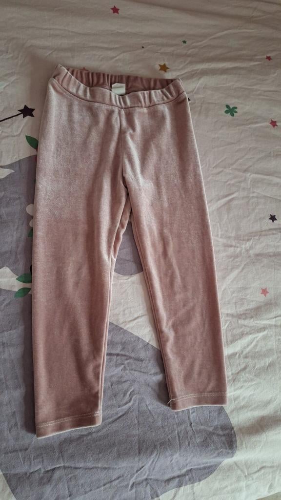Velours legging oud roze maat 98 met glim, Kinderen en Baby's, Kinderkleding | Maat 98, Ophalen of Verzenden, Zo goed als nieuw