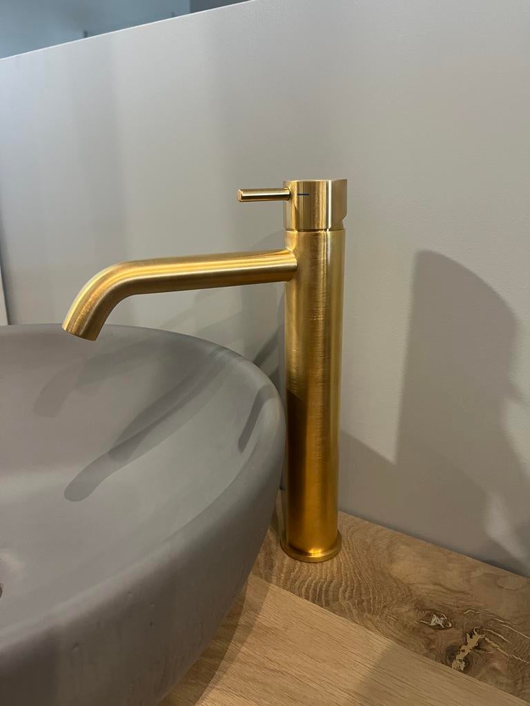 Xenz Duero Plus Wastafelkraan Hoog Goud - Nieuw in doos, Ophalen of Verzenden, Nieuw, Koper, Kraan