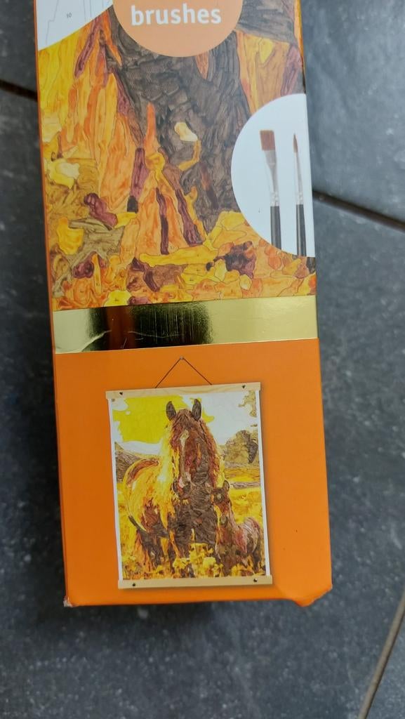 Paint by number paard met veulen, Ophalen of Verzenden, Nieuw, Doek