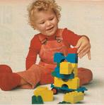 Retro reclame 1975 Lego Duplo jongetje met tuinbroekje, Verzenden, Overige typen