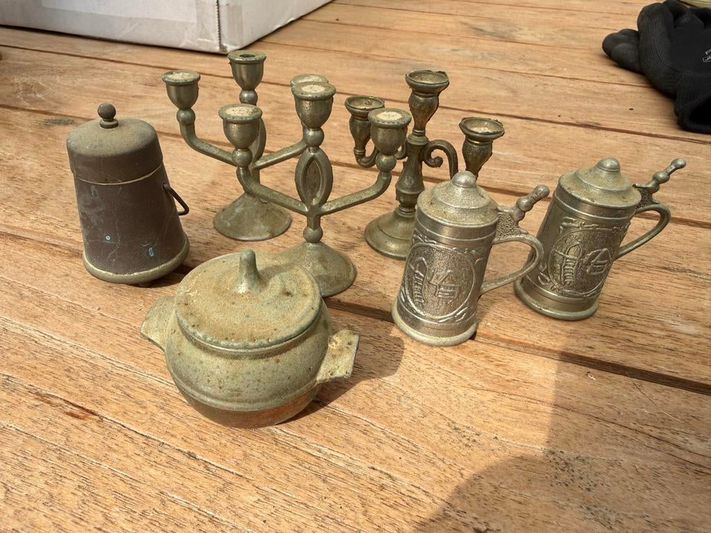 Diverse antieke voorwerpen, Ophalen of Verzenden