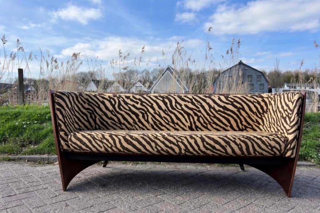 Bijzondere vintage design bank!, Ophalen, Gebruikt, Driepersoons, 75 tot 100 cm