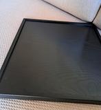 Prachtig dienblad, mat zwarte tray met "Houtlook", Ophalen of Verzenden, Zo goed als nieuw, Rond, Metaal
