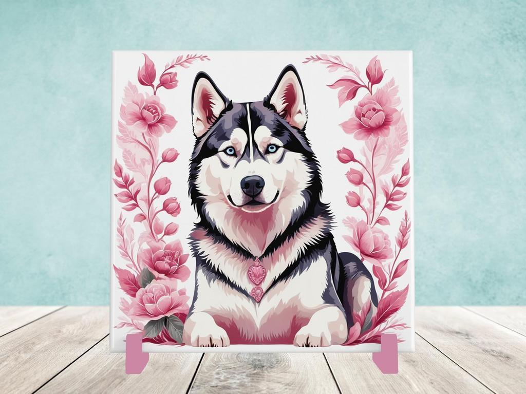 Husky Delfts Roze tegel incl houder, Ophalen of Verzenden, Nieuw