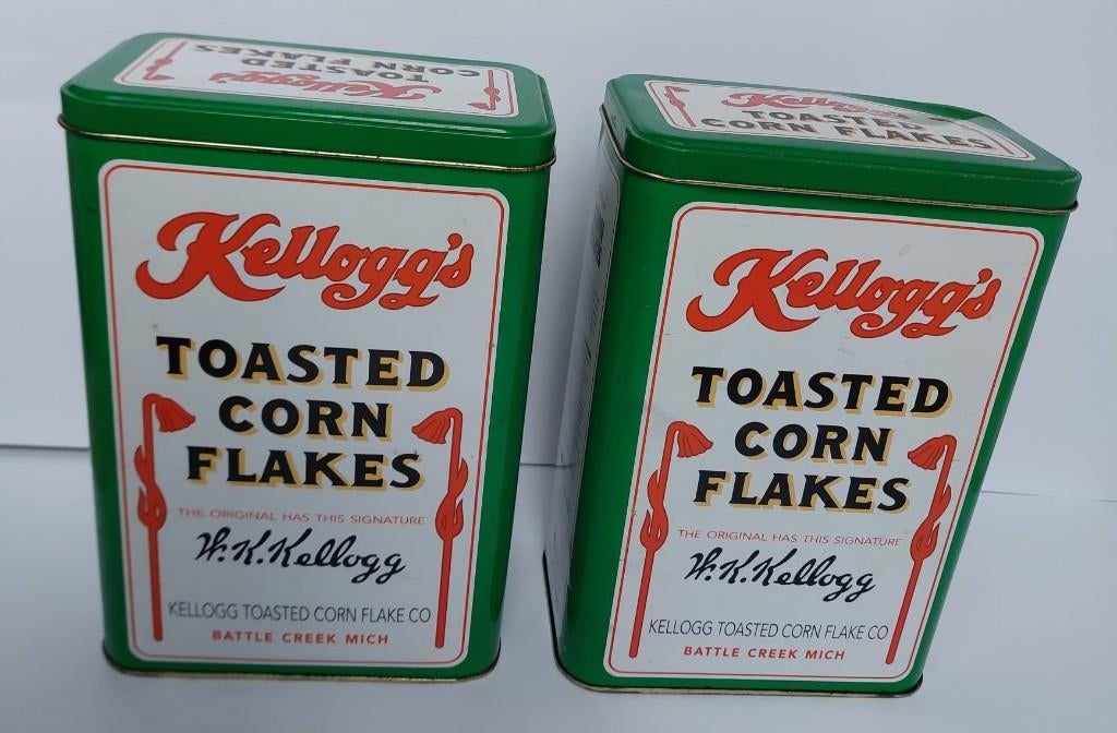 Vintage Kellogg’s ontbijtgranen blik, Verzamelen, Blikken, Ophalen of Verzenden, Gebruikt, Overige