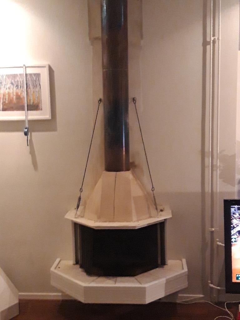 open haard, Ophalen, Gebruikt, Hangende haard, Houthaard