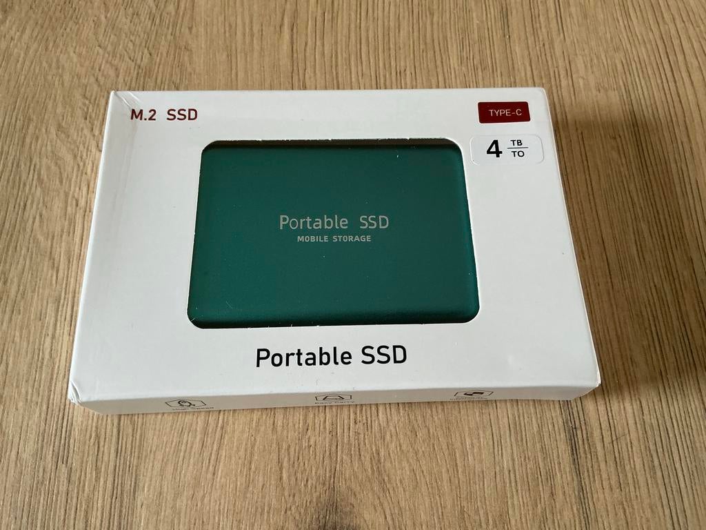 Draagbare SSD 4TB Type-C M.2 Mobile Storage, Computers en Software, Harde schijven, Server, SSD, Nieuw, Ophalen of Verzenden