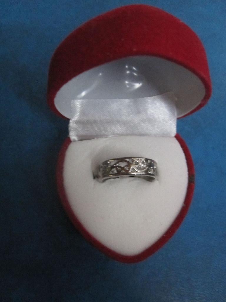 Ring - zilverkleurig - geometrisch dubbel patroon (NIEUW), Sieraden, Tassen en Uiterlijk, Ringen, IJzer of Staal, Nieuw, Ophalen of Verzenden