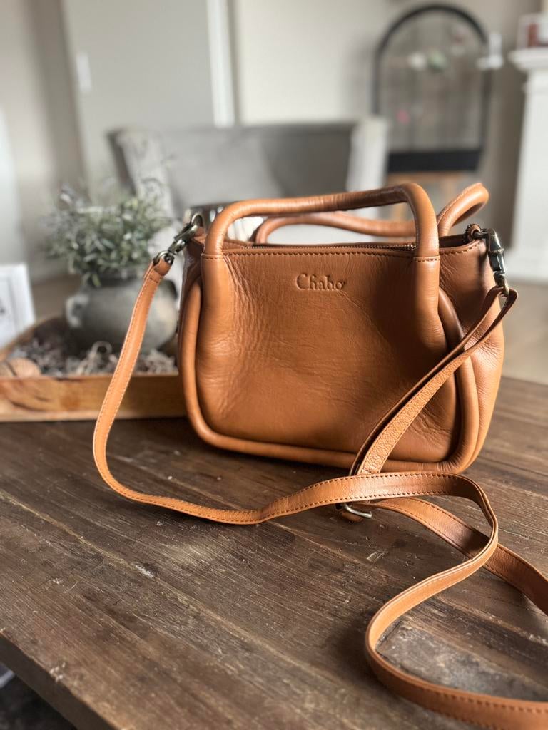 Chabo Tas, Sieraden, Tassen en Uiterlijk, Tassen | Damestassen, Ophalen of Verzenden, Zo goed als nieuw, Bruin, Schoudertasje