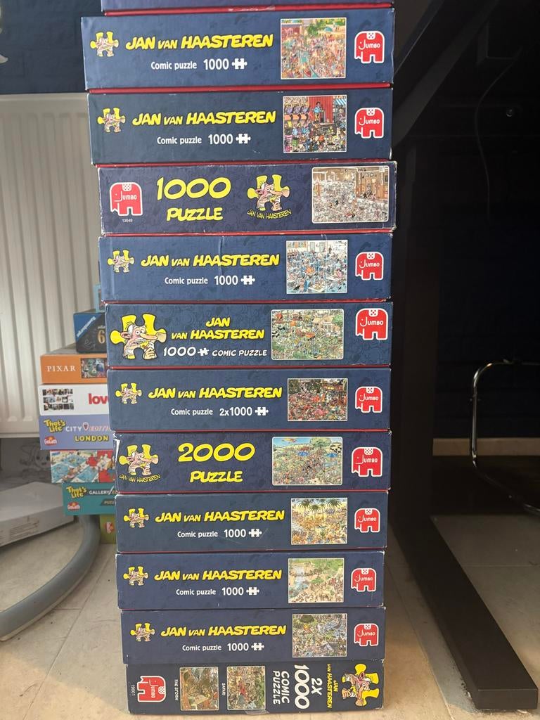Jan van Haasteren puzzels, Hobby en Vrije tijd, Ophalen, 500 t/m 1500 stukjes, Gebruikt, Legpuzzel