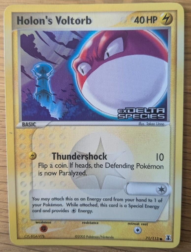 Pokémon Kaart - Holon's Voltorb (71 / 113) Reverse Holo, Ophalen of Verzenden, Nieuw, Losse kaart, Foil