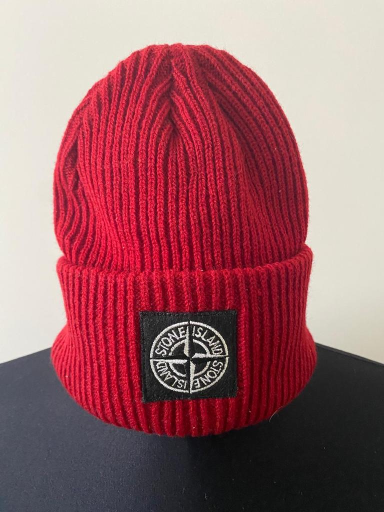 Stone Island Muts Rood, Ophalen, Zo goed als nieuw, One size fits all, Hoed