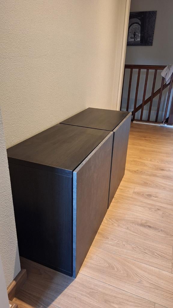 Besta kastencombinatie Kallviken/donkergrijs betonpatroon, Ophalen of Verzenden, Zo goed als nieuw