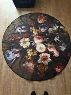 Vloerkleed rond bloemen, Ophalen, Overige kleuren, 150 tot 200 cm, Rond