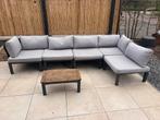 Aluminium loungebank Le Sud incl. Dinertafel, Ophalen, Aluminium, Zo goed als nieuw, Loungeset
