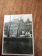 5 originele foto's amsterdam grachtenpand voor en achterzijd, Verzenden