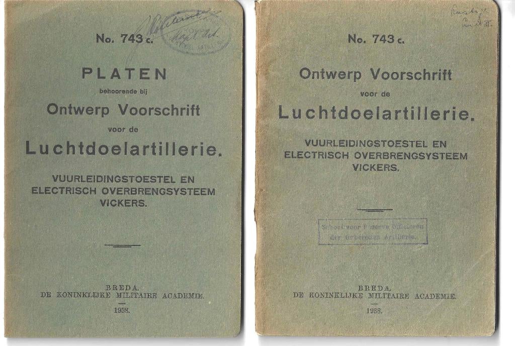 NLD 1940 Vs 743c Vickers vuurleidingstoestel, Koninlijke militaire academie, Verzenden, Landmacht, Tweede Wereldoorlog