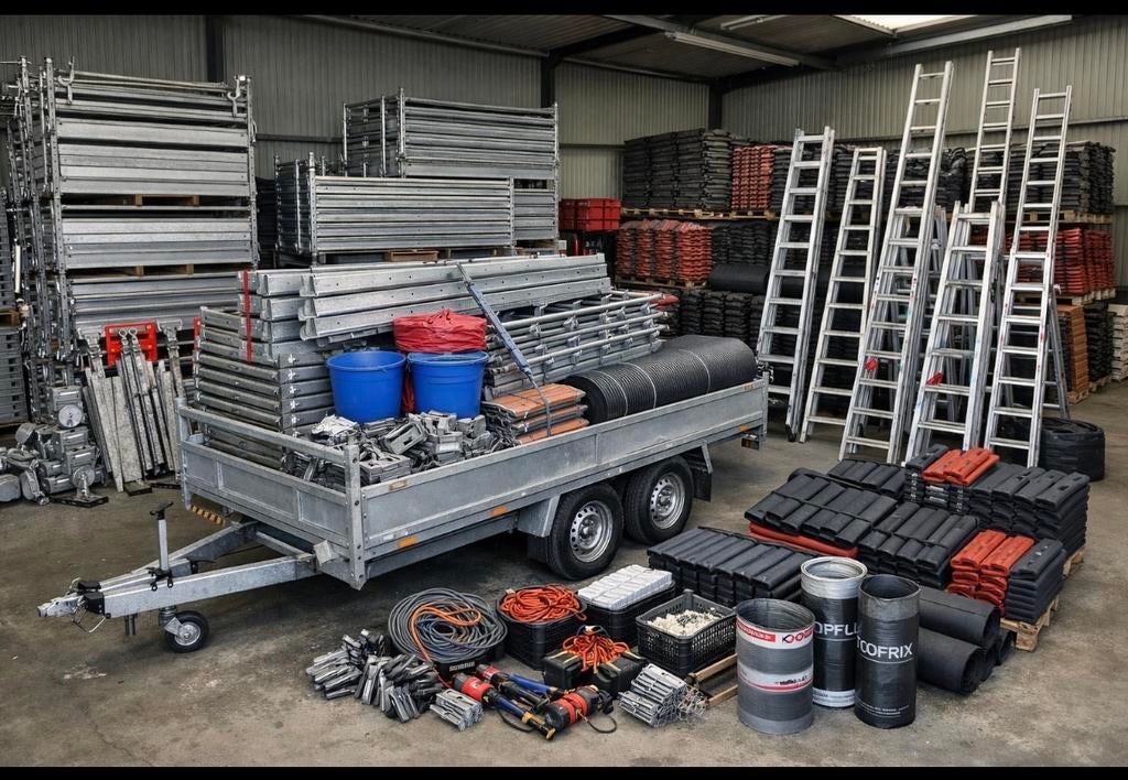 steigers zetbank lift dak hijskraan aanhangwagens    e.d, Doe-het-zelf en Verbouw, Steigers, Ophalen of Verzenden, Gebruikt, Overige typen