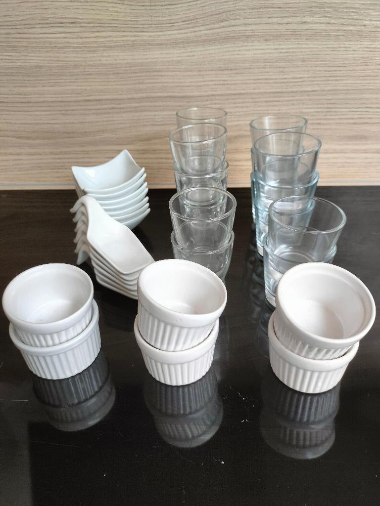 Amuse bakjes, Huis en Inrichting, Keuken | Servies, Overige materialen, Overige typen, Ophalen of Verzenden, Zo goed als nieuw