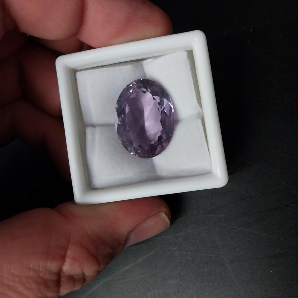 Grote facet geslepen Amethist ovaal hand geslepen, Ophalen of Verzenden