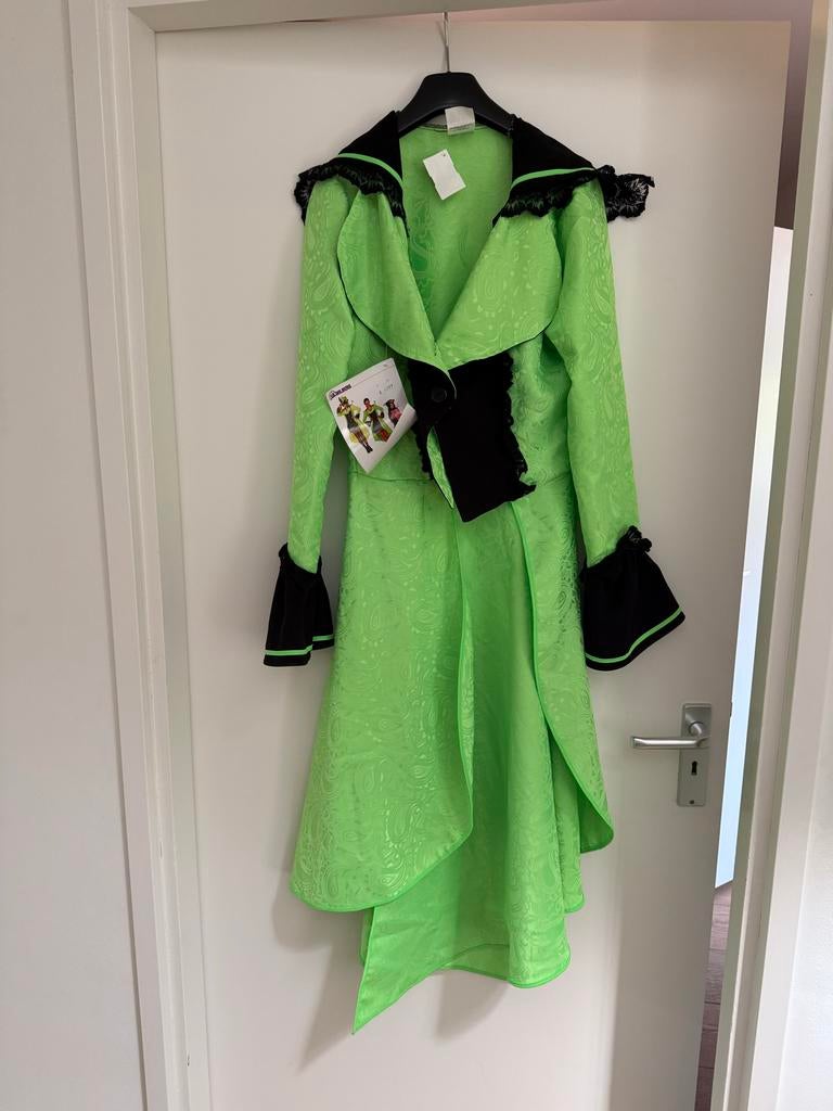 Luxe Damesjas / slipjas carnaval Neon Groen - Maat 38, Maat 38/40 (M), Carnaval, Nieuw, Ophalen of Verzenden