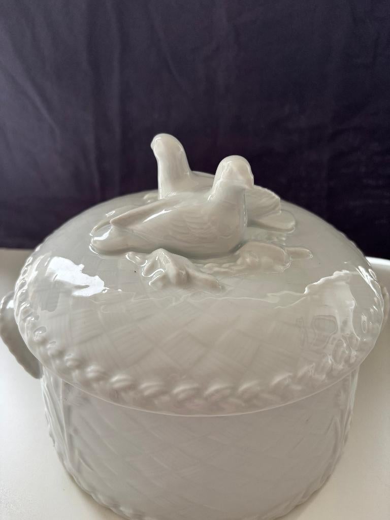 Royal Worchester gourmet schaal witte vogels, Ophalen of Verzenden