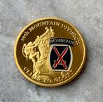 US Army 10th mountain division coin, Ophalen of Verzenden, Landmacht, Amerika, Embleem of Badge