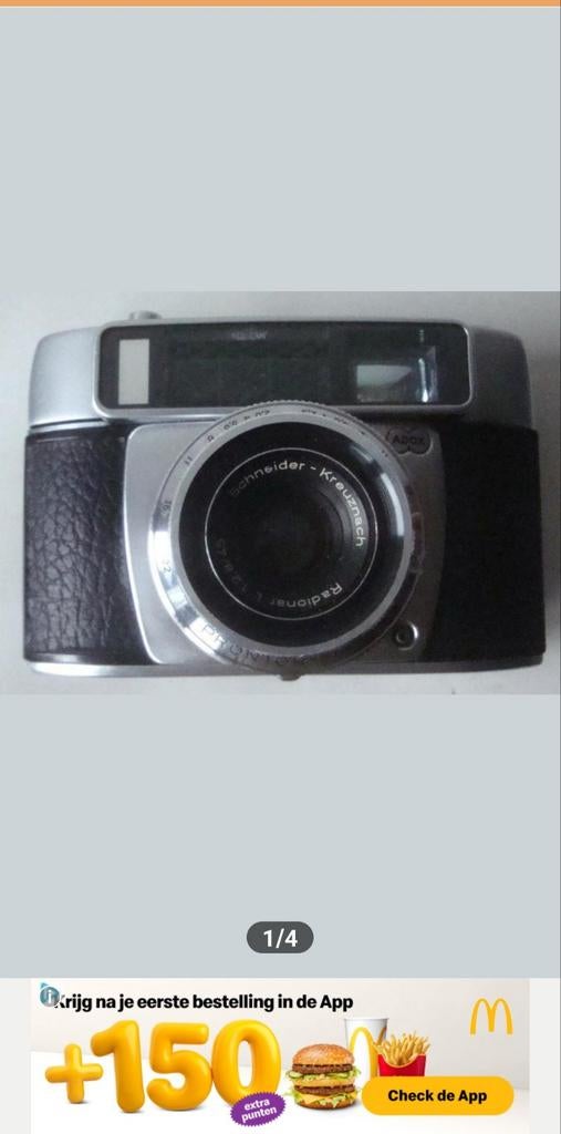 Adox compacte camera – Schneider Kreuznach lens – kwaliteit, Ophalen of Verzenden, Gebruikt, Compact, Overige Merken