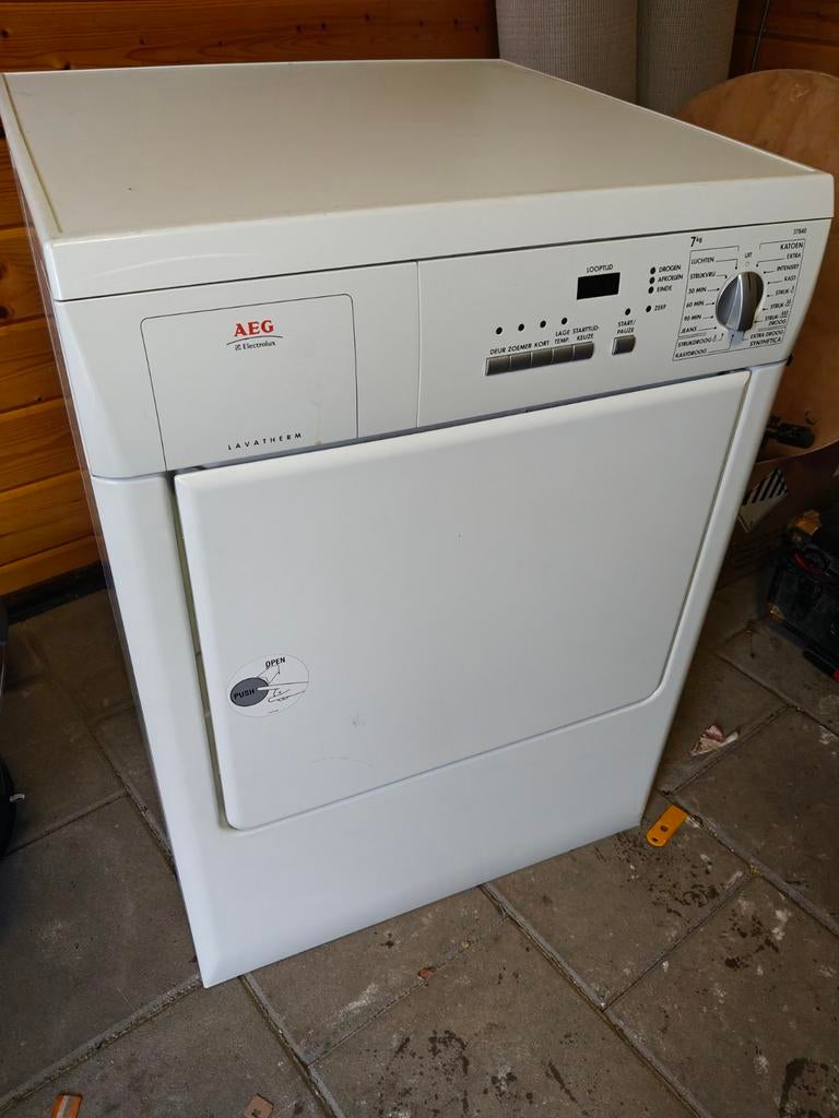 Was Droger AEG Lavatherm t37840, Ophalen, Luchtafvoer, 85 tot 90 cm