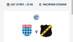PEC Zwolle - NAC | 2x stavak, Tickets en Kaartjes, Losse kaart, Twee personen, Maart