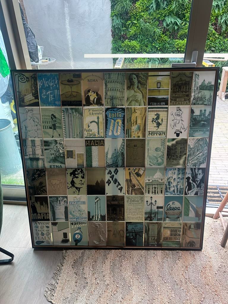 Naomi Art Origineel Schilderij Italie - Canvas Collage Kunst, Ophalen of Verzenden