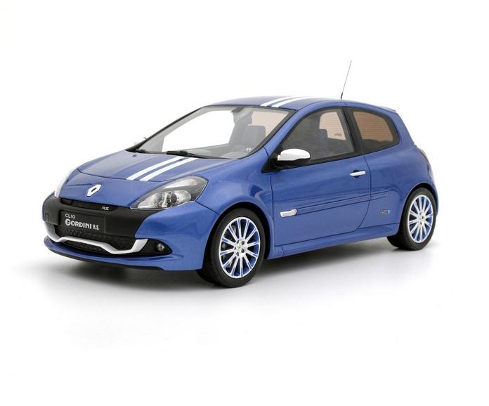 RENAULT CLIO 3 RS GORDINI BLAUW 2012 schaal 1/18 OTTO OT972, Verzenden, Nieuw, Auto, OttOMobile