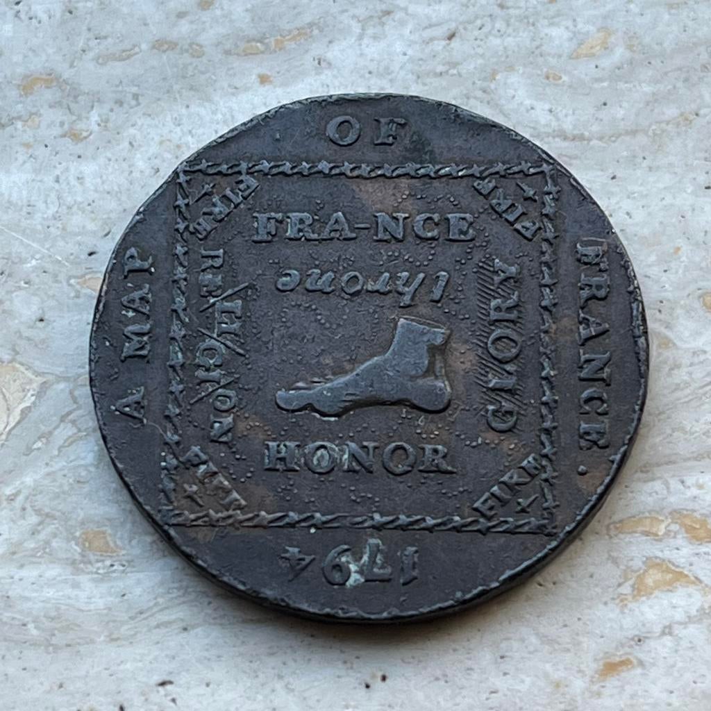 Engelse  halve penny penning ,1794. FRANSE REVOLUTIE, Ophalen of Verzenden