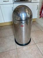 Wesco prullenbak, zilverkleurig, Ophalen, Gebruikt, 50 tot 75 cm, Metaal