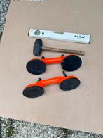 Vloerlegset: Zuignappen, Waterpas & Rubberhamer, Ophalen of Verzenden, Gebruikt