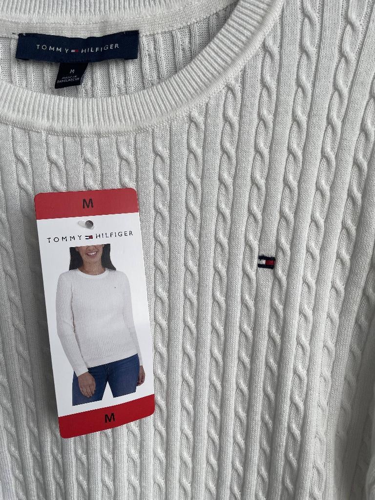 Truitje NIEUW Tommy Hilfiger, Maat 38/40 (M), Wit, Nieuw, Ophalen of Verzenden