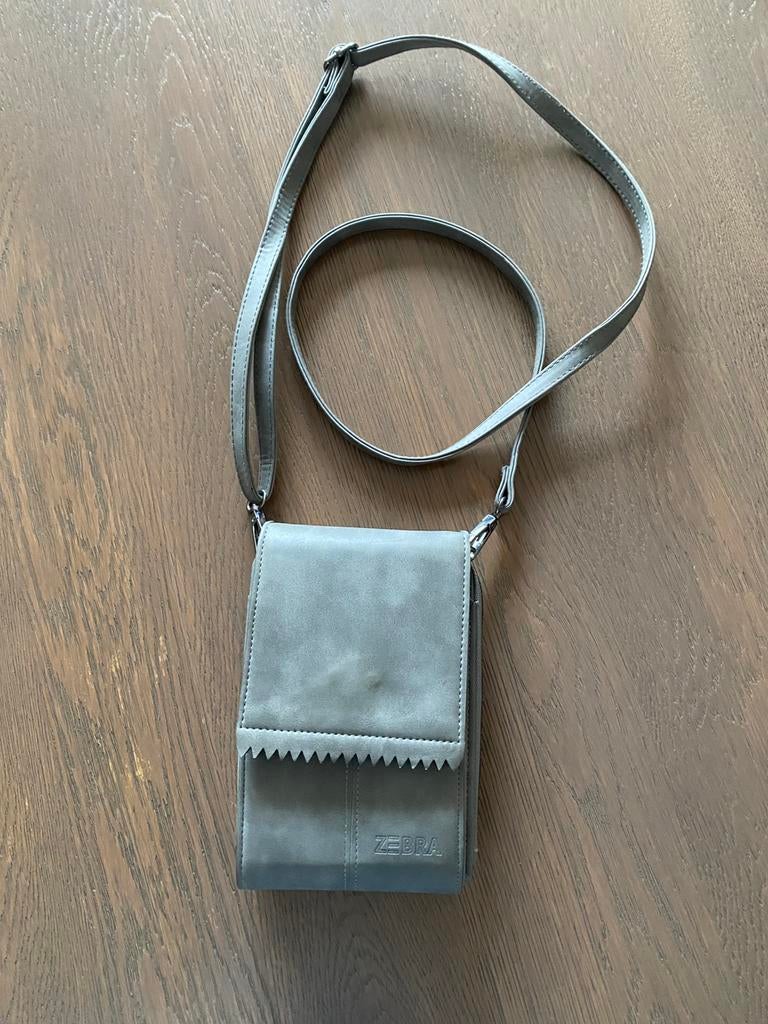 Telefoontasje Zebra, Sieraden, Tassen en Uiterlijk, Tassen | Damestassen, Ophalen of Verzenden, Zo goed als nieuw, Grijs, Overige typen
