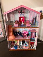 Groot Barbiehuis met meubels en poppen, Ophalen, Gebruikt, Meisje