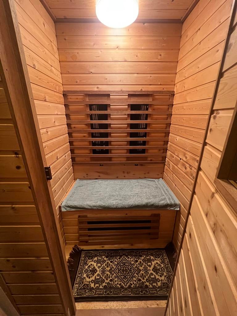 1/2 persoons Infrarood sauna / warmtecabine, Sport en Fitness, Sauna, Ophalen, Gebruikt, Infrarood, Complete sauna